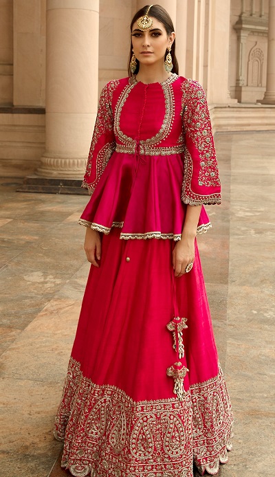 Stylish Peplum Lehenga Pattern