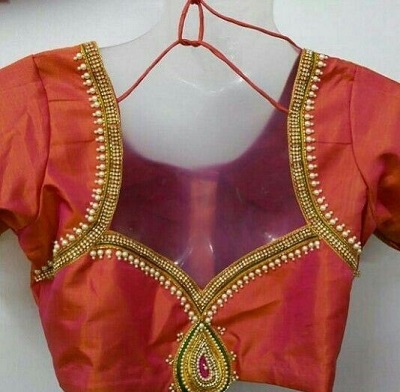 50 Latest Silk Blouse Back Neck Designs