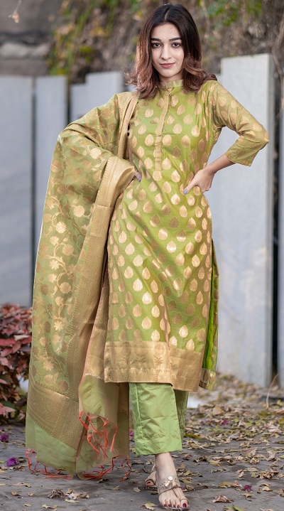 Kurti Pant With Dupatta Set