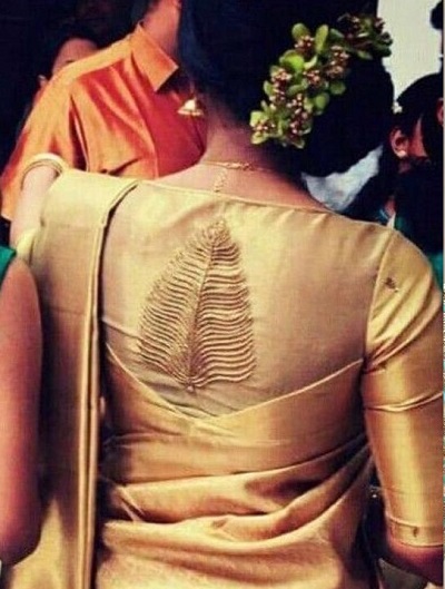 Latest silk saree back blouse patterns