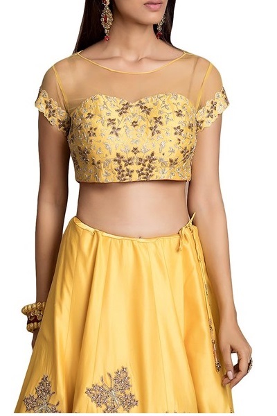 Yellow Designer Blouse For Lehenga