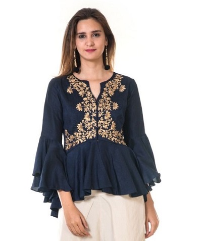 Stylish Art Silk Fabric Embroidery Blouse