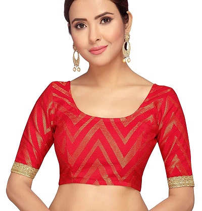 Casual And Festival Wear Red Blouse Design