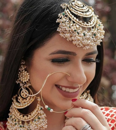 Chandbali Style Maang Tika Style For Bridal Jewellery
