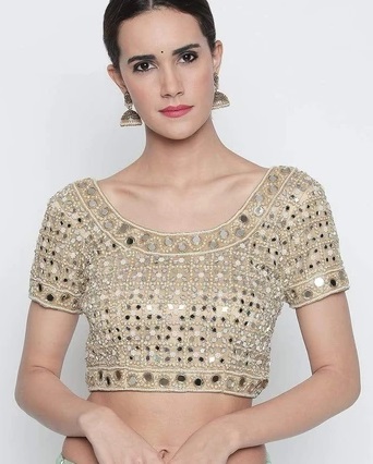 Heavy Sequin Work Blouse For Parties