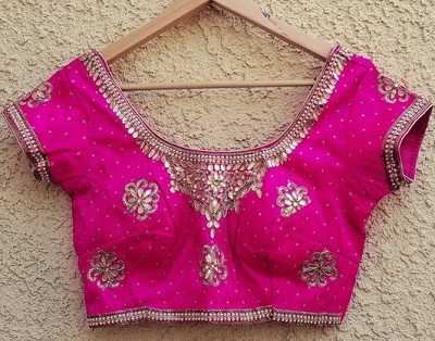 Heavy work Baby Pink Blouse For Silk Sarees