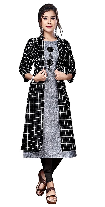 Medium length shrug kurta dress