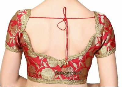 Red Silk Blouse Pattern For Bridal Wear
