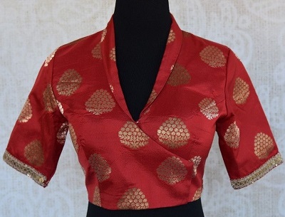 Short Kimono Style Silk Blouse Pattern