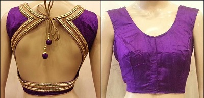 Backless Blouse Design With Strings At The Back