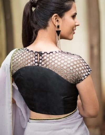 Black silk and net blouse pattern