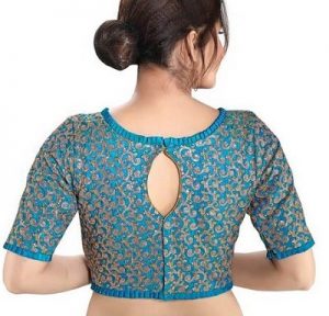 heavy blouse neck designs