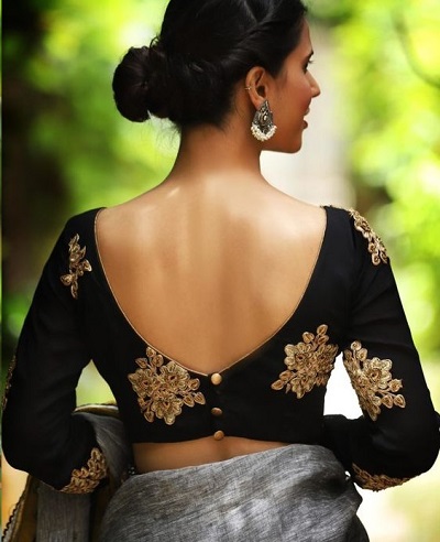 Deep Back Neckline With Buttons