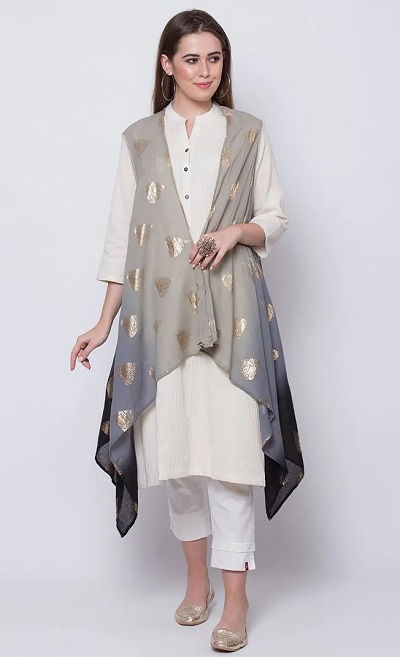 Designer shrug kurta dress