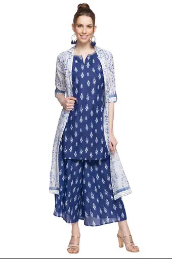 Shrug style short kurti with plazo