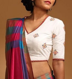 50 Latest V Neck Blouse Designs For Sarees and Lehengas (2022) - Tips ...