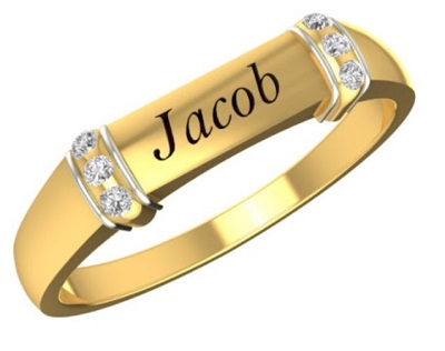 Attractive Men’s Gold Ring Pattern With Name