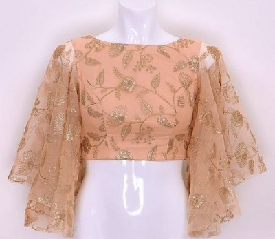 Batwing style flared fancy blouse pattern