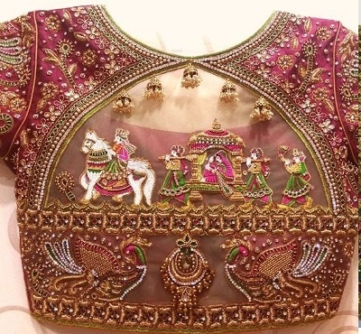 Beautiful Designer Blouse With Attractive Back Design