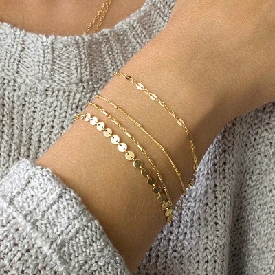 Delicate And Thin Chain Stackable Women Bracelet