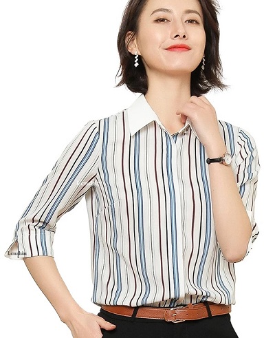 Floral Cinched waist office wear top for girls