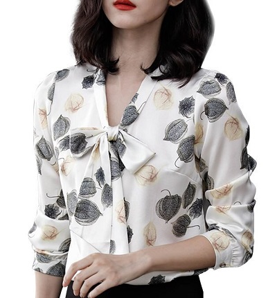 Full sleeves floral pattern women shirt