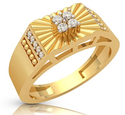 Gold and Diamond Men’s Wedding Ring Design
