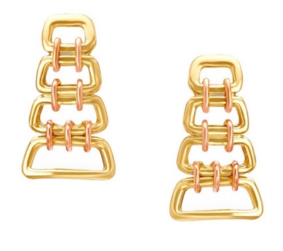 Intel lock stylish gold earrings for women