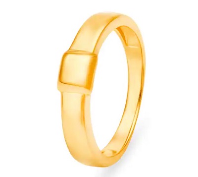 Lightweight and Simple Band Pattern For Men’s Gold Ring