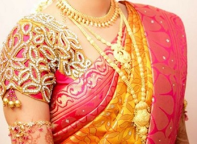 Pink Cut Work Silk Blouse For Bridal Wear
