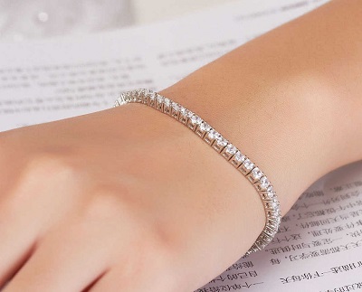 Simple Stone Chain Bracelet For Office