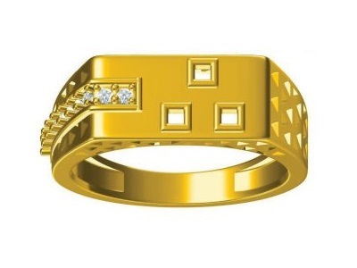 Stylish Everyday Wear Men’s Gold Ring Design