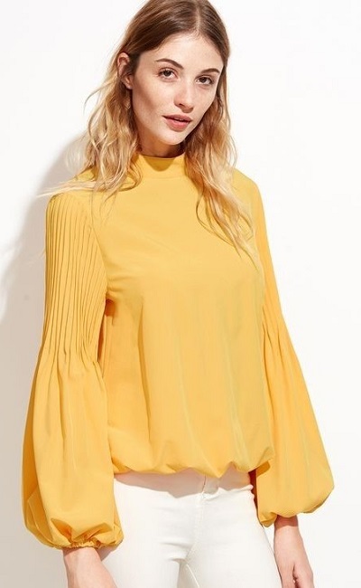 Stylish blouse sleeves office wear top