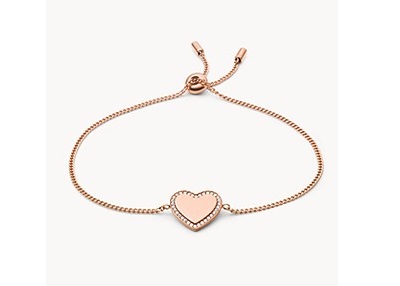 Thin Chain Bracelet With Heart
