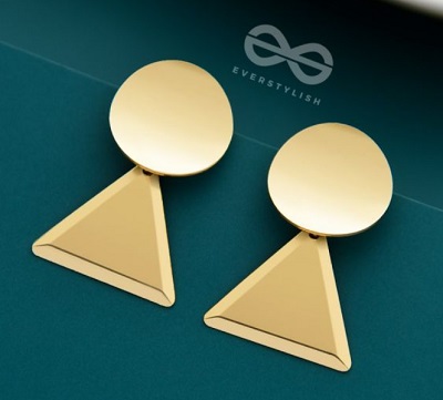 Geometric shape earrings for work