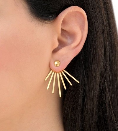 Starburst pattern earring for women