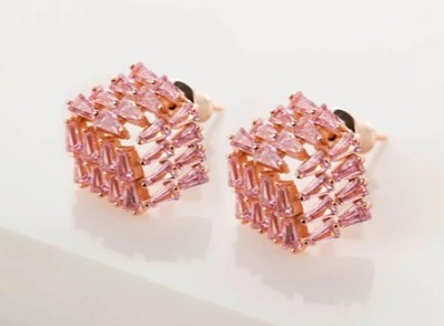 Stylish cuboid earrings for office