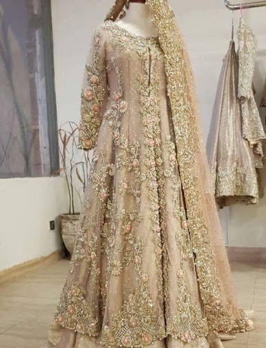 Designer Heavy Bridal Golden Lehenga Kurta Set