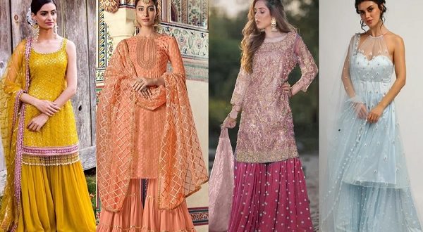 Latest 45 Sharara Suit Designs For Women (2022) - Tips and Beauty