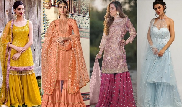 Latest 45 Sharara Suit Designs For Women (2022) - Tips and Beauty