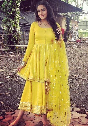 Short Frock Style Yellow Sharara Suit With Net Dupatta
