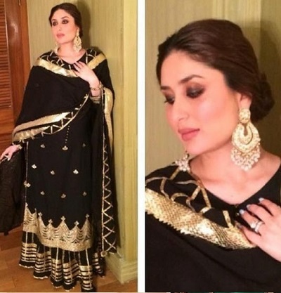 Black Gota Patti work salwar suit with Bollywood style pattern