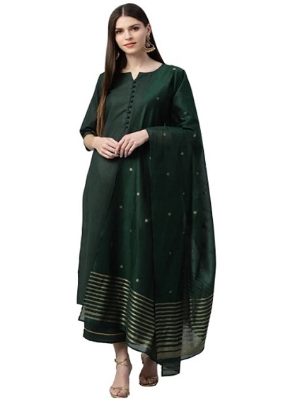 Cotton Silk Kurta Palazzo With Cotton Silk Dupatta