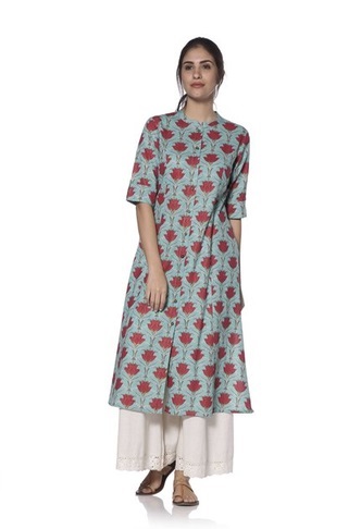 Umbrella kurta with stand collar