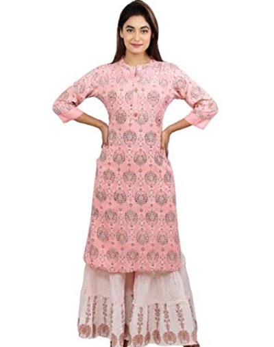 White kurta palazzo for Women