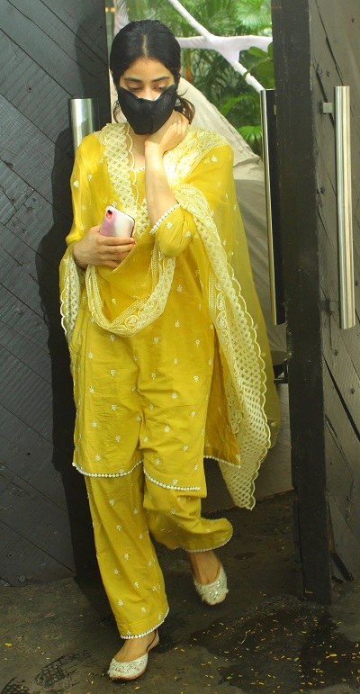 Stylish Cotton Yellow Kurti Salwar Dupatta Dress