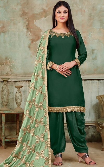 Stylish Punjabi style suit salwar for ladies
