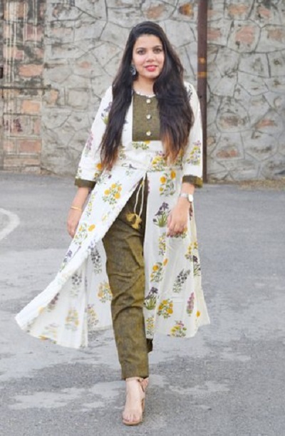 Casual wear cotton kurti pant set