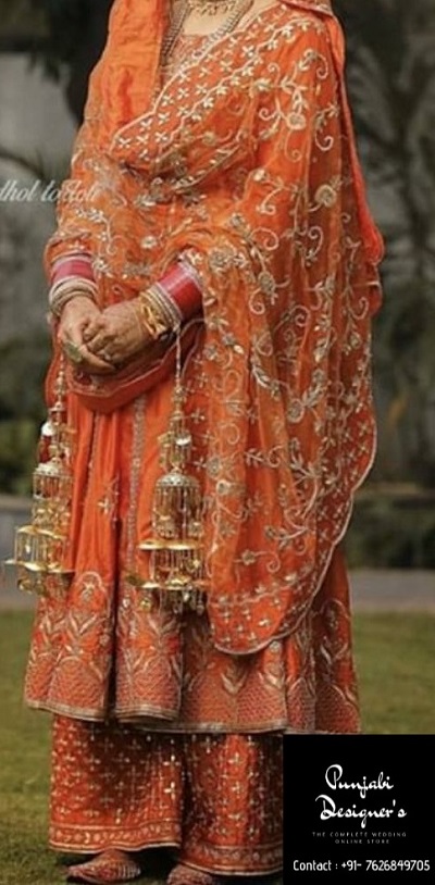 Frock Style Punjabi Bridal Suit Design