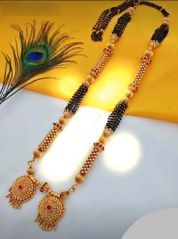 Gold Only Mangalsutra Sign With Long Chain